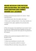 MDARD MICHIGAN CORE PESTICIDE APPLICATOR FINAL TEST PAPER 2026 EXAM QUESTIONS AND CORRECT ANSWERS 100&percnt; ACCURATE