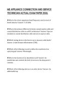 ME APPLIANCE CONNECTION AND SERVICE TECHNICIAN ACTUAL EXAM PAPER 2026