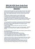 BSN 246 HESI Study Guide Exam  Questions And Accurate Answers  2026&sol;2027 
