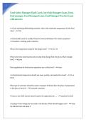 Food Safety Manager Flash Cards&comma; ServSafe Manager Exam&comma; Texas food manager&comma; Food Manager Exam&comma; Food Manager Practice Exam with answers 