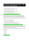CFT Monitor Certification Exam 2025 &ndash; 2026 Study Guide Latest Updated