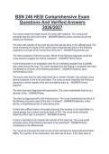 BSN 246 HESI Comprehensive Exam  Questions And Verified Answers  2026&sol;2027 