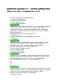 COMBAT FITNESS TEST &lpar;CFT&rpar; MONITOR CERTIFICATION EXAM 2025&ndash;2026 &ndash; COMPLETE SOLUTION