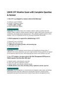 USMC CFT Monitor Exam with Complete Question & Answer