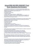 Actual BSN 246 HESI 2026&sol;2027 Final  Exam Questions And Answers