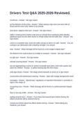 Drivers Test Q&A 2025-2026 Reviewed