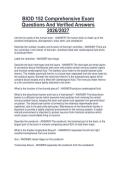 BIOD 152 Comprehensive Exam  Questions And Verified Answers  2026&sol;2027