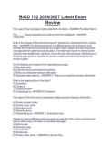 BIOD 152 2026&sol;2027 Latest Exam  Review