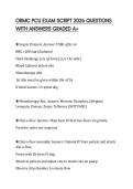 ORMC PCU EXAM SCRIPT 2026 QUESTIONS WITH ANSWERS GRADED A&plus;