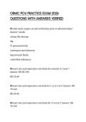 ORMC PCU PRACTICE EXAM 2026 QUESTIONS WITH ANSWERS VERIFIED