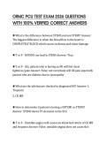 ORMC PCU TEST EXAM 2026 QUESTIONS WITH 100&percnt; VERIFIED CORRECT ANSWERS