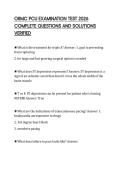 ORMC PCU EXAMINATION TEST 2026 COMPLETE QUESTIONS AND SOLUTIONS VERIFIED