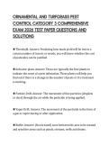 ORNAMENTAL AND TURFGRASS PEST CONTROL CATEGORY 3 COMPREHENSIVE EXAM 2026 TEST PAPER QUESTIONS AND SOLUTIONS
