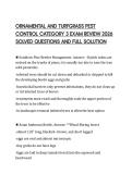ORNAMENTAL AND TURFGRASS PEST CONTROL CATEGORY 3 EXAM REVIEW 2026 SOLVED QUESTIONS AND FULL SOLUTION