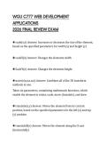 WGU C777 WEB DEVELOPMENT APPLICATIONS 2026 FINAL REVIEW EXAM