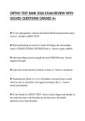 ORTHO TEST BANK 2026 EXAM REVIEW WITH SOLVED QUESTIONS GRADED A&plus;
