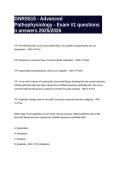 GNRS515 - Advanced Pathophysiology - Exam -1 questions n answers 2025&sol;2026