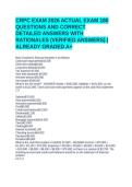 CRPC EXAM 2026 ACTUAL EXAM 180 QUESTIONS AND CORRECT DETAILED ANSWERS WITH RATIONALES &lpar;VERIFIED ANSWERS&rpar; &vert;ALREADY GRADED A&plus;