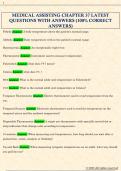 MEDICAL ASSISTING CHAPTER 37 LATEST  QUESTIONS WITH ANSWERS &lpar;100&percnt; CORRECT  ANSWERS&rpar; 