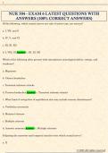 NUR 504 - EXAM 6 LATEST QUESTIONS WITH  ANSWERS &lpar;100&percnt; CORRECT ANSWERS&rpar;