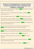 NURS 5357 NEUROBIOLOGY EXAM 4 STUDY  LATEST QUESTIONS WITH ANSWERS &lpar;100&percnt;  CORRECT ANSWERS&rpar; 