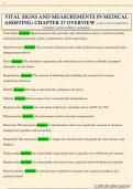 VITAL SIGNS AND MEASUREMENTS IN MEDICAL  ASSISTING&colon; CHAPTER 37 OVERVIEW LATEST QUESTIONS WITH  ANSWERS &lpar;100&percnt; CORRECT ANSWERS&rpar; 