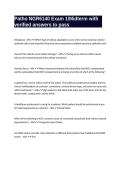 Patho NGR6140 Exam 1&sol;Midterm with verified answers to pass