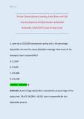 Florida Claims Adjuster Licensing Exam Practice Questions with Verified Answers & Complete Rationales &vert; 2026&sol;2027 Grade A Study Guide