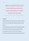 NBHWC 2026&sol;2027 Exam National Board for Health & Wellness Coaching Practice Questions with Verified Answers & Complete Rationales &vert; Grade A Study Guide