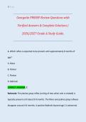 Georgette PMHNP Review Questions with Verified Answers & Complete Solutions &vert; 2026&sol;2027 Grade A Study Guide