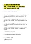OSU CSE 2221 CERTIFICATION EVALUATION EXAMS 2026 QUESTIONS AND COMPLETE SOLUTIONS