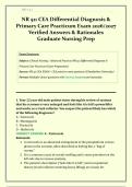 NR511 Final Exam & Midterm Exams &lpar;CEA&rpar; &vert; Differential Diagnosis and Primary Care Practicum  PACKAGE DEAL