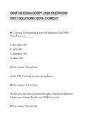 OSSF DR EXAM SCRIPT 2026 QUESTIONS WITH SOLUTIONS 100&percnt; CORRECT