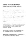 OSSF DR CERTIFICATION EXAM 2026 QUESTIONS WITH CORRECT ANSWERS