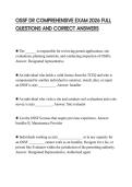 OSSF DR COMPREHENSIVE EXAM 2026 FULL QUESTIONS AND CORRECT ANSWERS