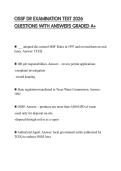 OSSF DR EXAMINATION TEST 2026 QUESTIONS WITH ANSWERS GRADED A&plus;