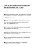 OSSF DR FINAL PAPER 2026 QUESTIONS AND ANSWERS GUARANTEED TO PASS