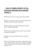 OSHA 511 GENERAL INDUSTRY ACTUAL EXAM 2026 QUESTIONS WITH ANSWERS GRADED A&plus;