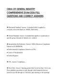 OSHA 511 GENERAL INDUSTRY COMPREHENSIVE EXAM 2026 FULL QUESTIONS AND CORRECT ANSWERS