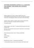 SOFTWARE ENGINEERING CHAPTER 1 & 2 &vert; QUESTIONS AND ANSWERS &vert; 2026 UPDATE WITH COMPLETE SOLUTION