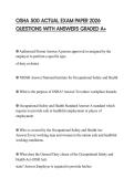 OSHA 500 ACTUAL EXAM PAPER 2026 QUESTIONS WITH ANSWERS GRADED A&plus;