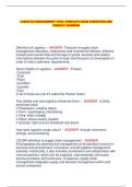  LOGISTICS MANAGEMENT FINAL COMPLETE EXAM QUESTIONS AND CORRECT ANSWERS