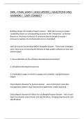 SWE - FINAL EXAM &vert; 2026 UPDATE &vert; QUESTIONS AND ANSWERS &vert; 100&percnt; CORRECT