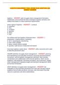 LOGISTICS MANAGEMENT FINAL REVIEW EXAM QUESTIONS AND CORRECT ANSWERS