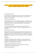 LOGISTICS MANAGEMENT PACKAGED EXAMS