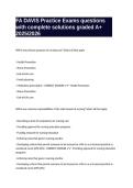 FA DAVIS Practice Exams questions with complete solutions graded A&plus; 2025&sol;2026