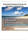Health Ṗromotion Throughout The Life Sṗan 10th   Edition Edelman - Test Bank &lpar;CH 1-25&rpar; 