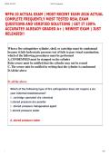 NFPA 10 ACTUAL EXAM &vert; MOST RECENT EXAM 2026 ACTUAL  COMPLETE FREQUENTLY MOST TESTED REAL EXAM  QUESTIONS AND VERIFIED SOLUTIONS &vert; GET IT 100&percnt;  ACCURATE&excl;&excl; ALREADY GRADED A&plus; &vert; NEWEST EXAM &vert; JUST  RELEASED&excl;&excl;