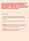 NUR 112 Final Exam Review Exam &vert;&vert;MOST RECENT EXAM 2026  ACTUAL COMPLETE FREQUENTLY MOST TESTED REAL EXAM  QUESTIONS AND VERIFIED SOLUTIONS &vert; GET IT 100&percnt; ACCURATE&excl;&excl;  ALREADY GRADED A&plus; &vert; NEWEST EXAM &vert; JUST RELEASED&excl;&excl; George C  Wallace State Community Colleg