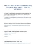 CLC-222 CONTRACTING EXAM 1 &lpar;2026-2027&rpar; QUESTIONS AND CORRECT ANSWERS GRADED A&plus;